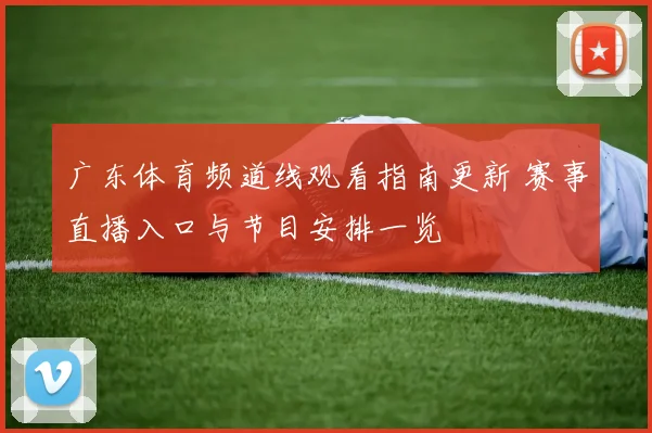 广东体育频道线观看指南更新 赛事直播入口与节目安排一览